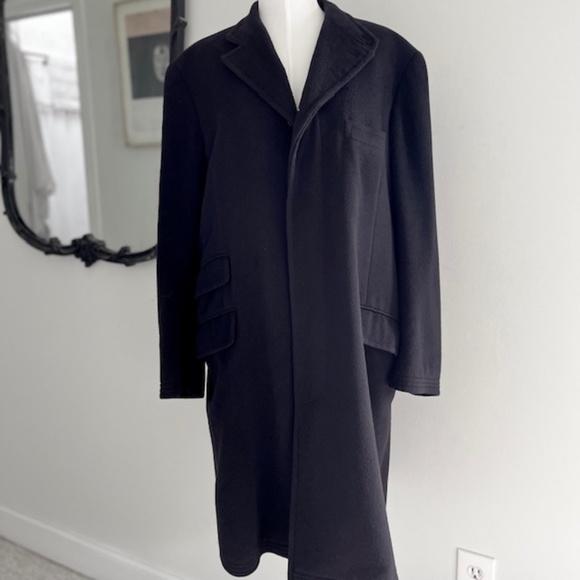 Hermes Other - Hermes Mens Vintage Cashmere Black Coat Size 50